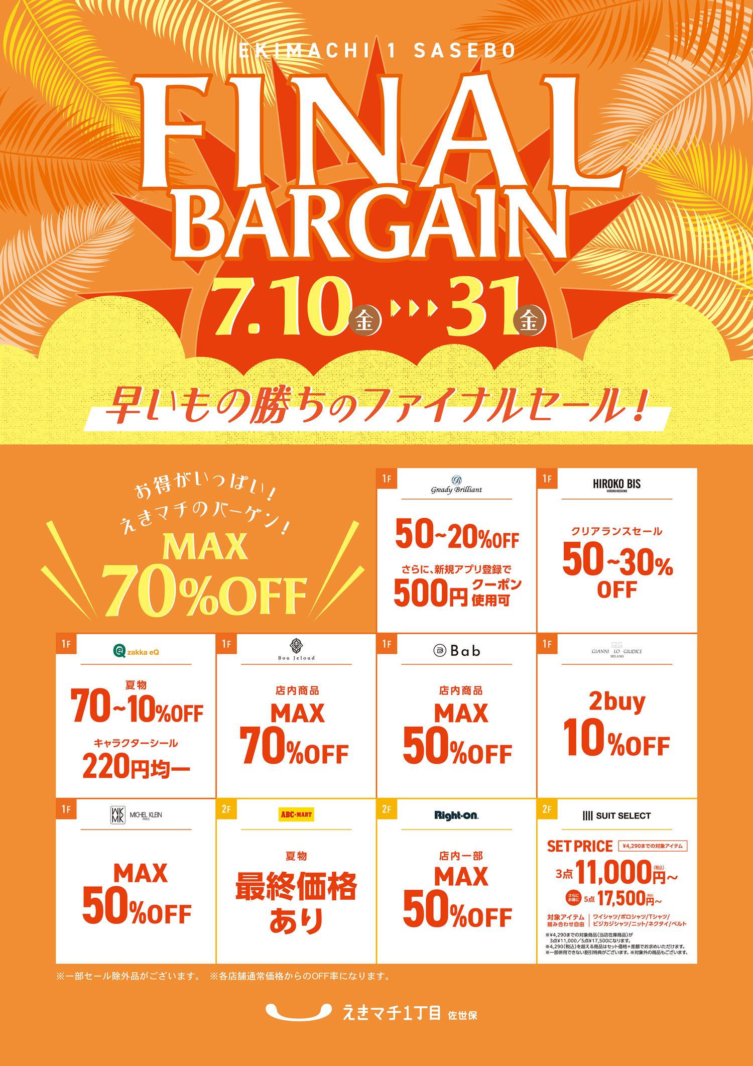 えきマチのファイナルバーゲン♪